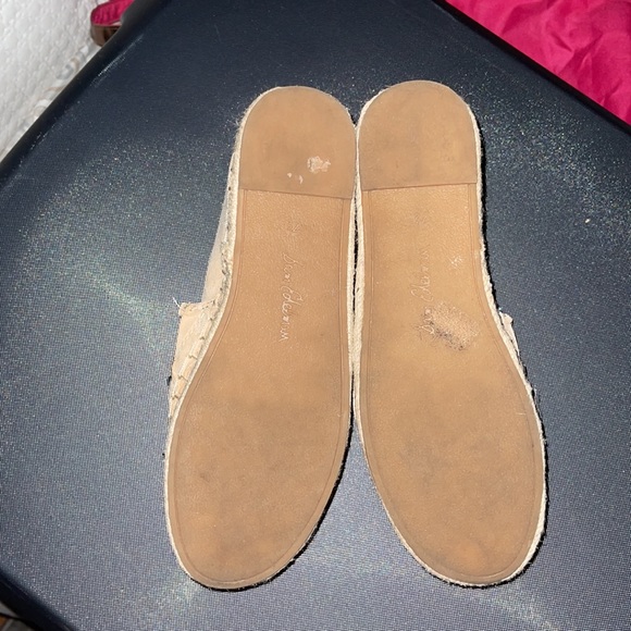 Sam Edelman 7.5 espadrilles tan, pearl & dark navy - Picture 3 of 6